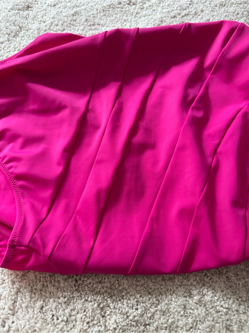 Summersalt NWT One-Shoulder Fuchsia Ruched Swimsuit - Picture 6 of 10